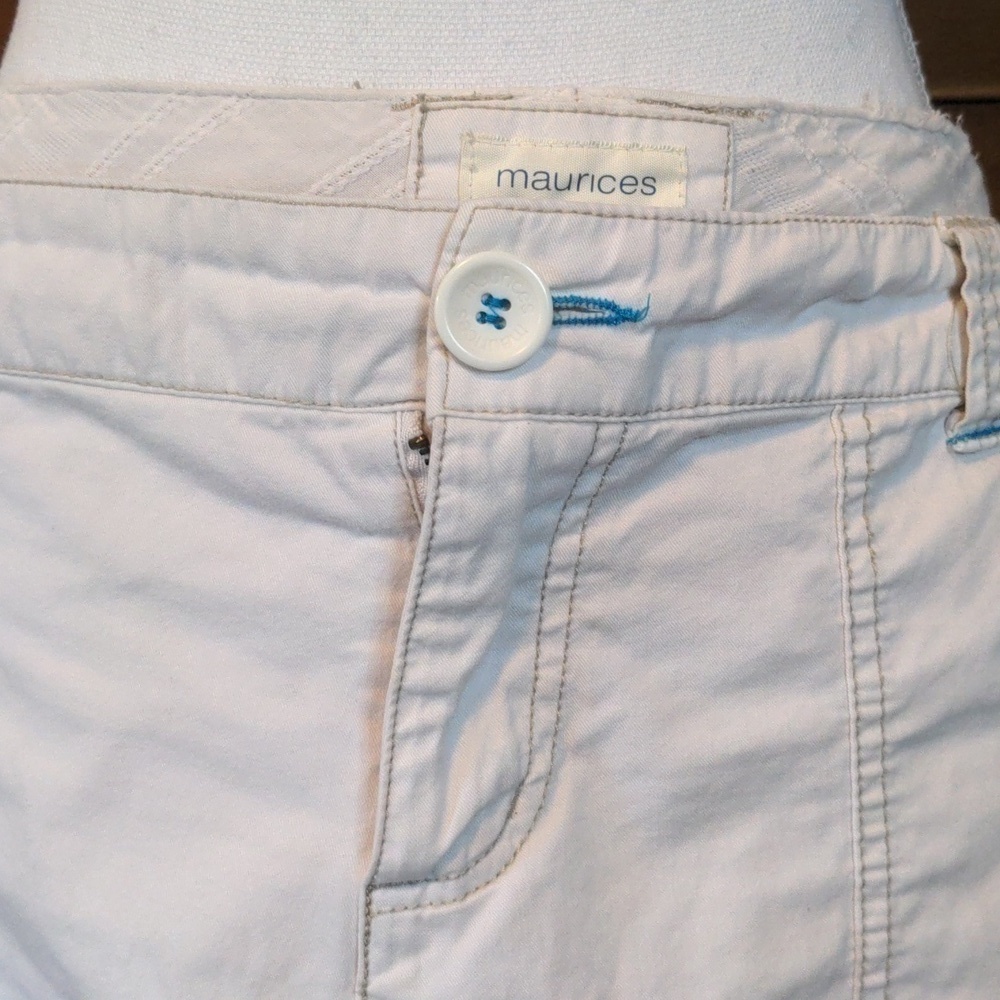 MAURICE'S KHAKI Bermuda Long Length Shorts SZ 17/18 - Picture 4 of 15